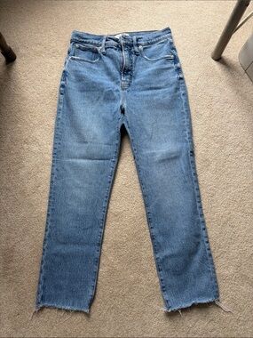 Madewell Cropped Ankle Straight Jeans - Blue
